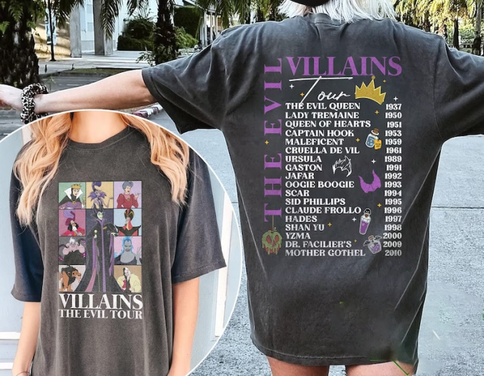 Experience The Ultimate Villains The Evil Tour Shirt: Unleash Your Dark Side! 2