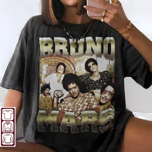 Retro 90s Bruno Mars T-Shirt: Vintage Graphic Style for Ultimate Throwback Vibes