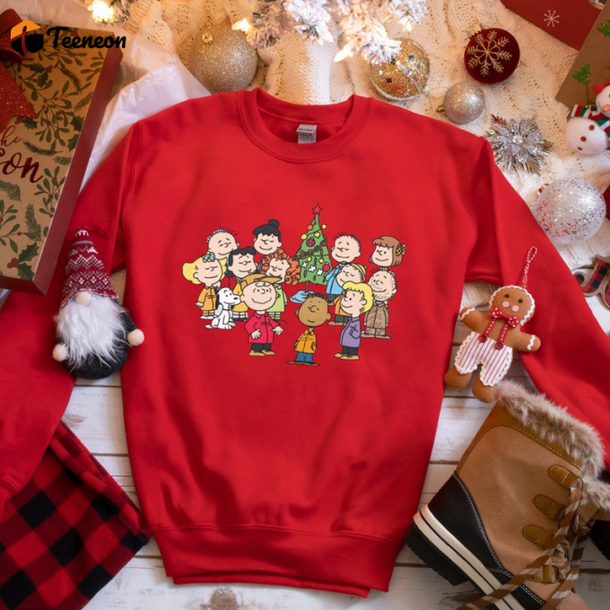 Classic Vintage Christmas Snoopy &Amp;Amp; Friends Sweatshirt – Festive Holiday Design 1