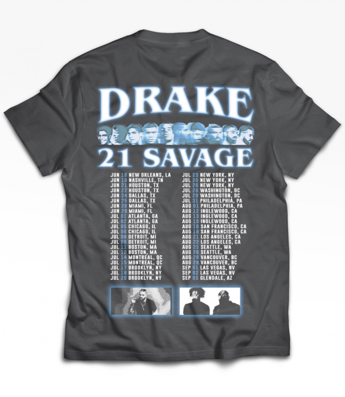 Rock The Vintage Drake 21 Savage Shirt: Stylish &Amp; Unique Hip Hop Clothing 2