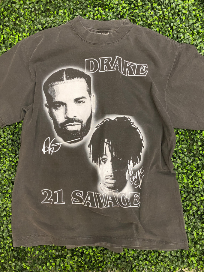 Rock The Vintage Drake 21 Savage Shirt: Stylish &Amp; Unique Hip Hop Clothing 3