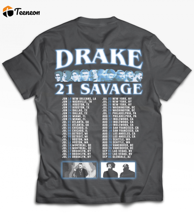 Rock The Vintage Drake 21 Savage Shirt: Stylish &Amp;Amp; Unique Hip Hop Clothing 1