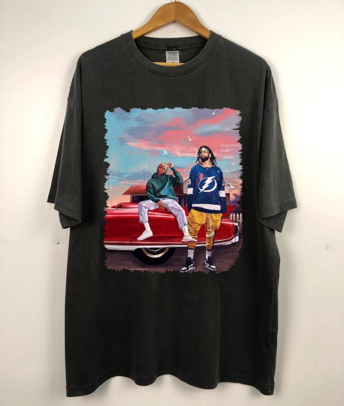 Retro J Cole &Amp; Kendrick Lamar Shirt: Vintage Hip-Hop Style For Fans 2