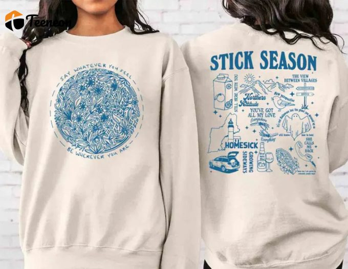 Vintage Stick Season 2023 Sweatshirt: Noah Kahan Tour Merch Country Music Shirt 1