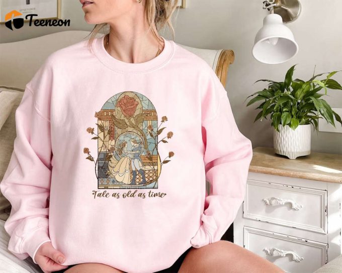 Vintage Tale As Old As Time Sweatshirt - Disney Princess Retro Beauty 1