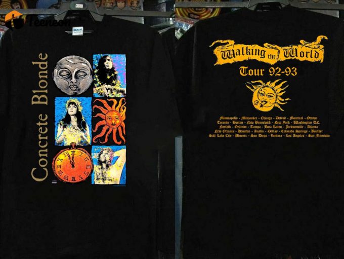 Vtg Concrete Blond Walking World Tour 92-93 T-Shirt: Winterland Concert Shirt 90S Rock Tour 1