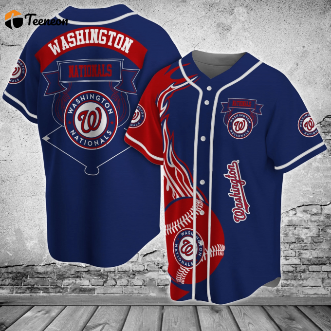 Washington Nationals Mlb Baseball Jersey Shirt – Classic Design 1