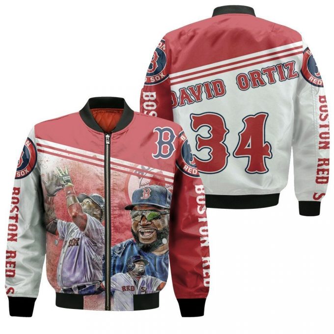 David Ortiz 34 Boston Red Sox Bomber Jacket