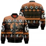 Songoku Super Saiyan Fighting Dragon Ball Christmas Knitting Pattern Bomber Jacket