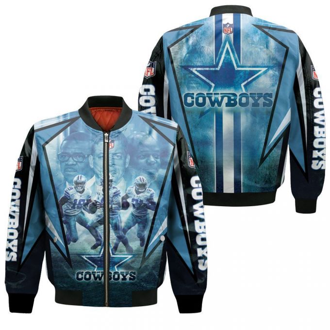 Dallas Cowboys Amari Cooper 19 Dak Prescott 4 Ezekiel Elliott 21 Bomber Jacket