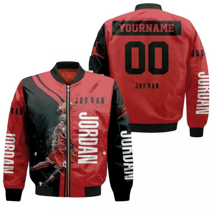 Michael Jordan 23 Chicago Bull Jump Shot Logo Bomber Jacket