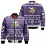 Minnesota Vikings Ugly Christmas Bomber Jacket