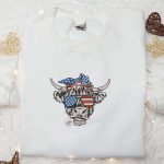 4th of July Patriotic Cow Shirt: USA Flag Sunglasses D Gift for Men Women B Gift for Men Women Patriotic Shirt & National Day Gift