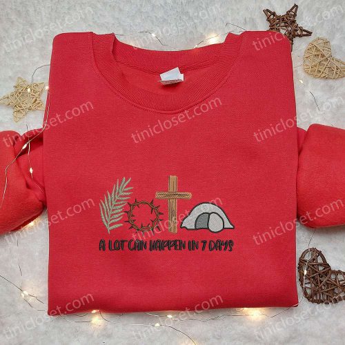 7-Day Embroidered Shirt & Thanksgiving Hoodie: B Gift for Men Women Holiday Gift Ideas