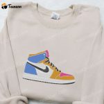 Air Jordan 1 x Nike Embroidered Sweatshirt & T-Shirt: B Gift for Men Women Family Gift Ideas