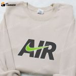 Air x Swoosh Embroidered Sweatshirt: Nike Inspired Shirt Perfect Family Gift