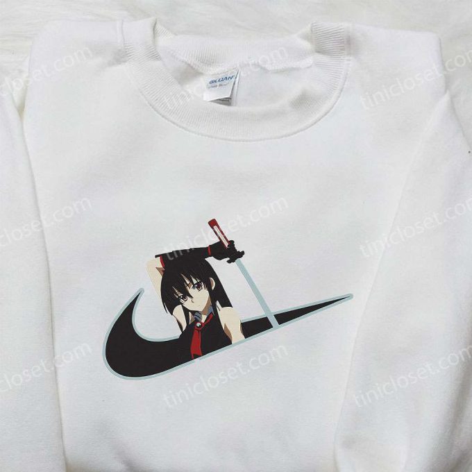 Stylish Akame X Nike Anime Embroidered Hoodie &Amp; Shirts: Akame Ga Kill! &Amp; Nike Inspired D Gift For Men Women