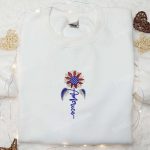 Shop the B Gift for Men Women American Sunflower Embroidered Shirt for National Day Gifts – Patriotic Shirts