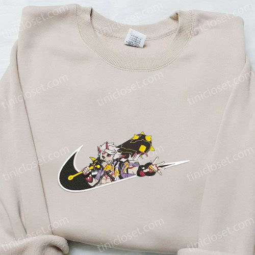 Arataki Itto x Swoosh Game Embroidered Hoodie: Nike-Inspired Shirt Perfect Family Gift Idea!