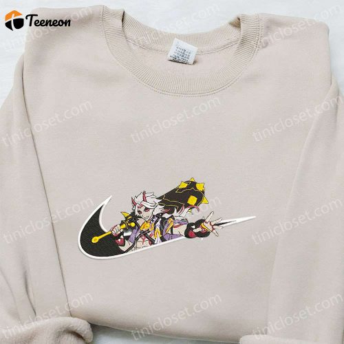 Charizard x Swoosh Anime Embroidered Hoodie – Cool Anime Clothing Perfect Family Gift Idea