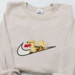 Arcanine x Swoosh Anime Hoodie: Cool Embroidered Clothing for Family – B Gift for Men Women Gift Ideas!