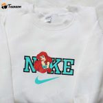 Ariel x Nike Cartoon Embroidered Shirt: The Little Mermaid Inspired Nike Shirt