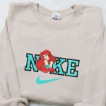 Ariel x Nike Cartoon Embroidered Shirt: The Little Mermaid Inspired Nike Shirt