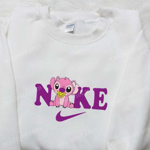 Baby Angel x Nike Cartoon Embroidered Sweatshirt: B Gift for Men Women Nike Inspired Shirt Perfect Birthday Gift Idea