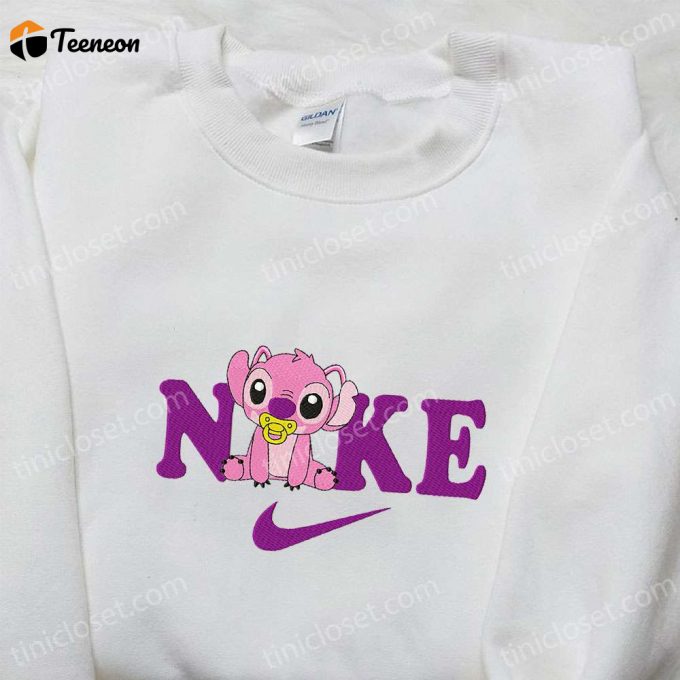 Baby Angel X Nike Cartoon Embroidered Sweatshirt: B Gift For Men Women Nike Inspired Shirt Perfect Birthday Gift Idea