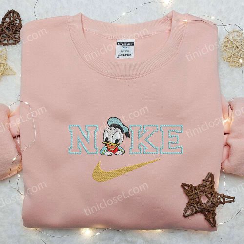 Baby Donald Duck x Nike Embroidered Hoodie & Shirt: Disney Inspired Nike Gear with Adorable Donald Duck D Gift for Men Women