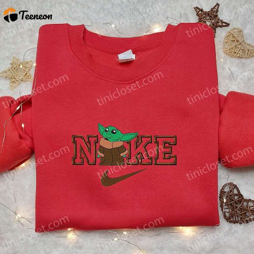 Baby Yoda x Nike Movie Embroidered Shirt – Nike Inspired B Gift for Men Women Family Gift