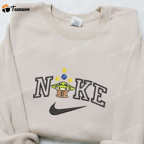 Baby Yoda x Nike Movie Embroidered Sweatshirt & Custom T-shirt – B Gift for Men Women Birthday Gift Ideas