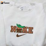 Baby Yoda x Nike Movie Embroidered Tshirt: Nike Inspired Shirt Perfect Family Gift