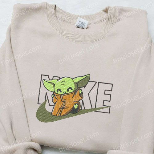 Baby Yoda x Nike Movie Embroidered Tshirt: Star Wars Inspired Shirt