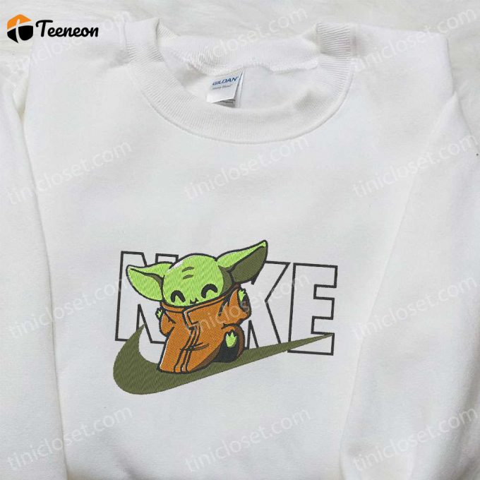 Baby Yoda X Nike Movie Embroidered Tshirt: Star Wars Inspired Shirt