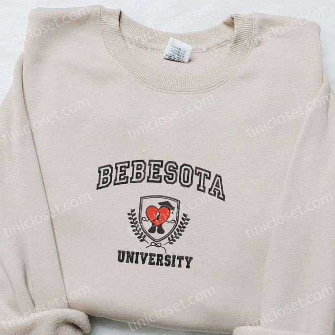 Bad Bunny Beb Gift For Men Women University Embroidered Sweatshirt – Back To School Shirt B Gift For Men Women Family Gift Ideas