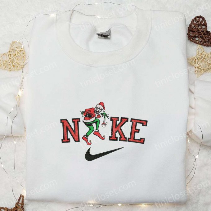 Bad Bunny Grinch Christmas X Nike Sweatshirt – Movie Embroidered Shirt &Amp; B Gift For Men Women Gift Ideas