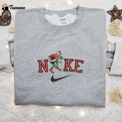 Bad Bunny Grinch Christmas x Nike Sweatshirt – Movie Embroidered Shirt & B Gift for Men Women Gift Ideas