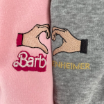 Stylish Barbie Oppenheimer Barbenheimer Sweatshirt with Matching Embroidery: Trendy and Unique Design