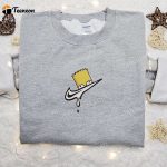 Bart Simpson Melt x Swoosh Cartoon Embroidered Sweatshirt – Nike Inspired Shirt B Gift for Men Women Family Gift