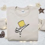 Bart Simpson Melt x Swoosh Cartoon Embroidered Sweatshirt – Nike Inspired Shirt B Gift for Men Women Family Gift