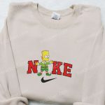 Bart Simpson on Elf x Nike Embroidered Sweatshirt: St Patrick’s Day Shirt B Gift for Men Women Family Gift Ideas