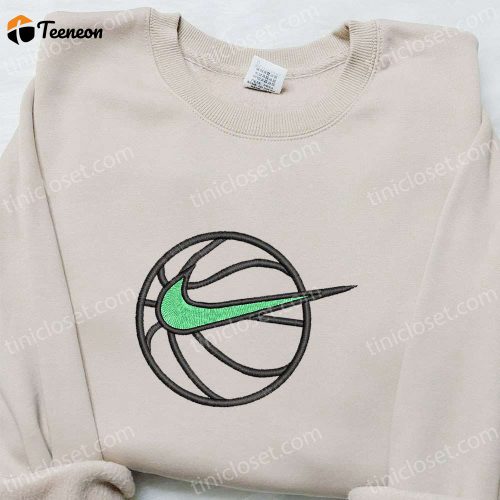 Nike Swoosh Basketball Sweatshirt: Embroidered NBA Sport Shirt – Nike Inspired D Gift for Men Women