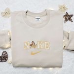 Belle x Nike Embroidered Shirt & Disney Princ Gift for Men Women Hoodie: Perfect Girls Gift with Exquisite Embroidery