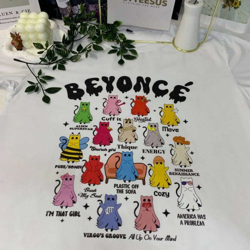 Beyoncé Cute Cat Ghost Shirt: Stylish and Playful Design for All Cat Lovers!