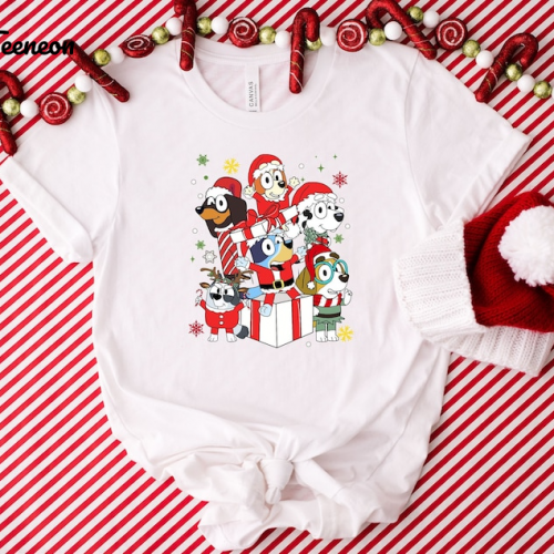 Spread Holiday Cheer with Bluey Family Christmas Shirt – Festive Stylish & Adorable Attire!