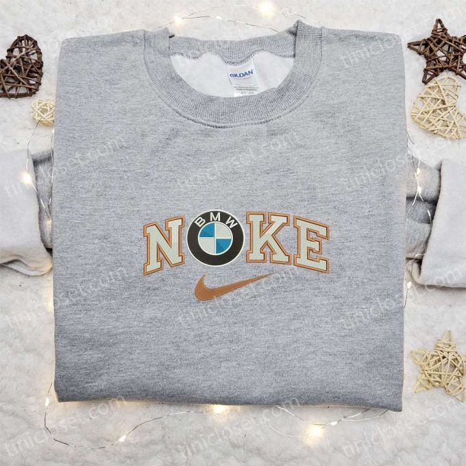 Bmw Car X Nike Embroidered Sweatshirt: Transportation &Amp; Nike Inspired Shirt