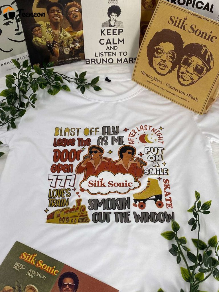 Silk Sonic Album Shirt: Exclusive Bruno Mars And Anderson Paak Merchandise