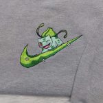 Bulbasaur Nike Embroidered Sweatshirt Pokemon & Anime Custom Shirt