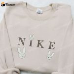 Bunny x Nike Embroidered Shirt: Animal Inspired Nike Shirt with Adorable Bunny D Gift for Men Women